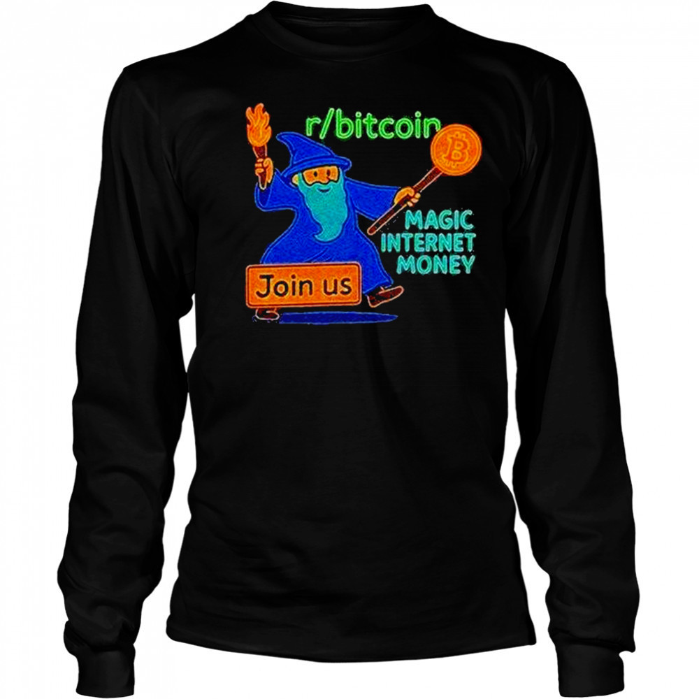 Bitcoin Wizard Magic Internet Money Shirt Long Sleeved