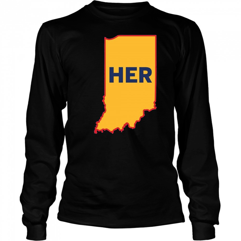 Joey Chestnut Her Indiana Map 2025 Shirt Long Sleeved