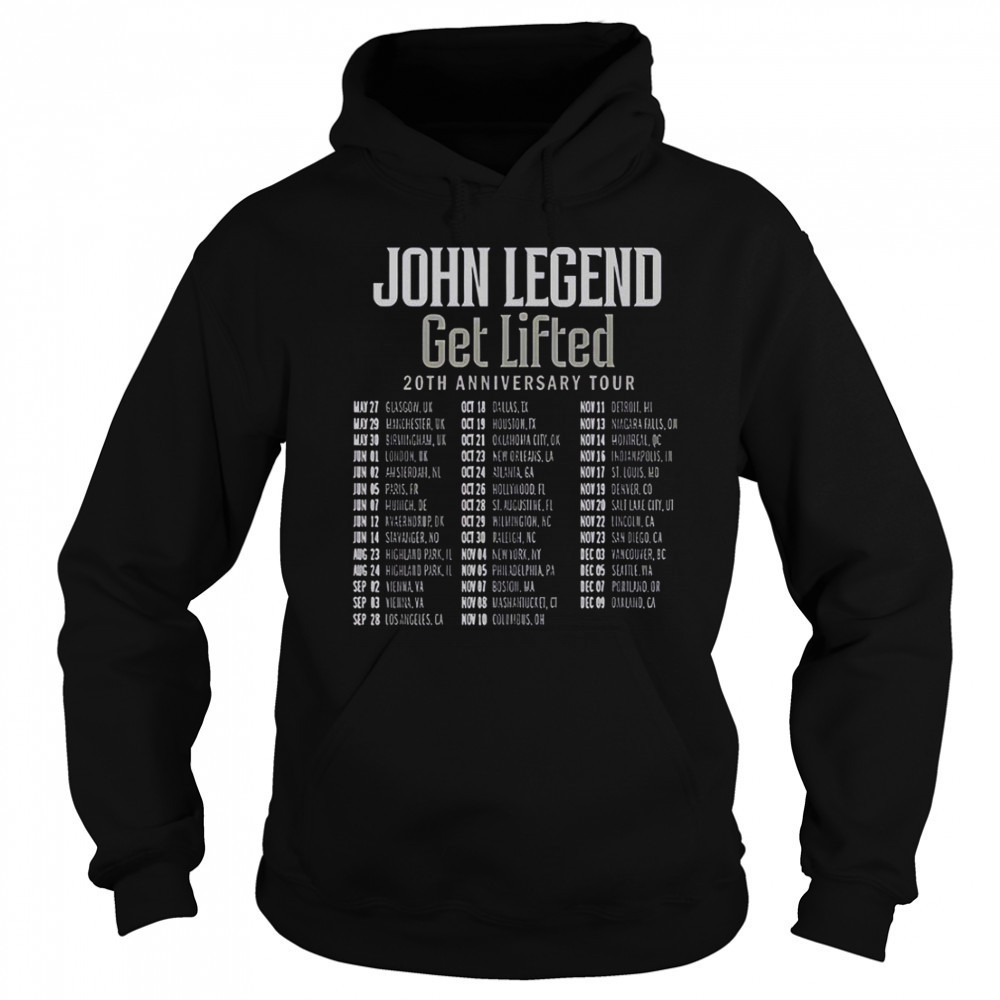 John Legend Get Lifted 20th Anniversary World Tour 2025 T-Shirt Hoodie
