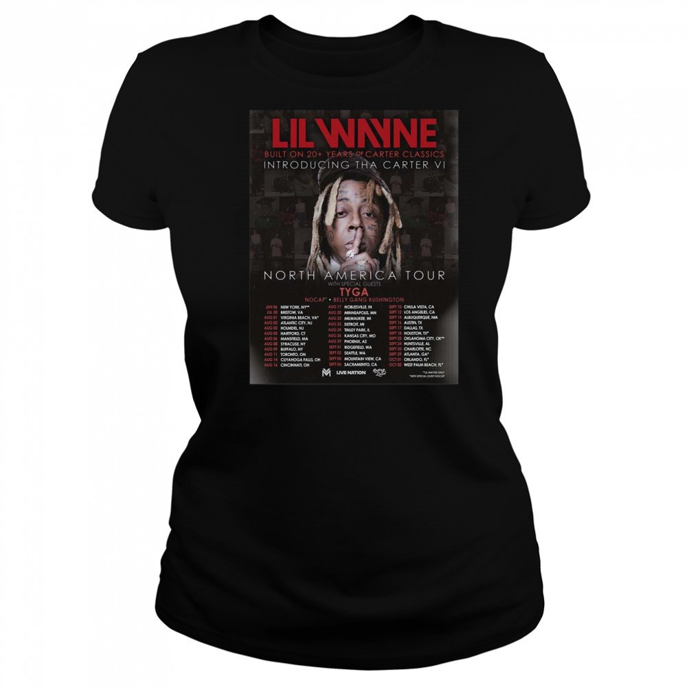 Lil Wayne Built On 20 Years Of Carter Classics Introducing Tha Carter VI North America Tour 2025 Shirt Women's T-shirt