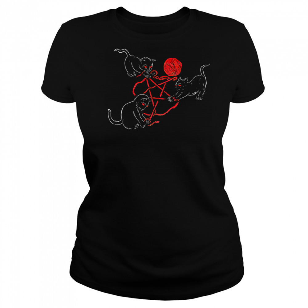 Demonic Cats star roll of wool shirt Women's T-shirt