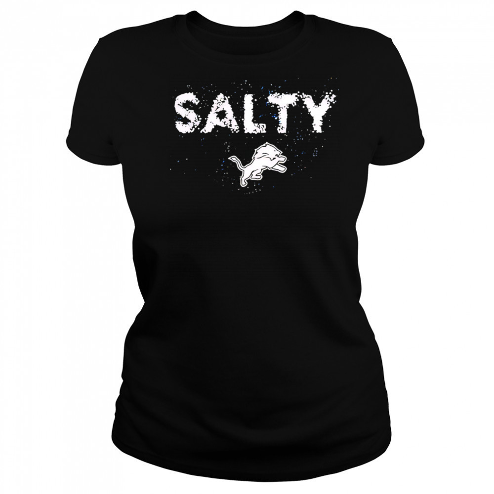 Detroit lions salty sports black 2025 shirt Women's T-shirt