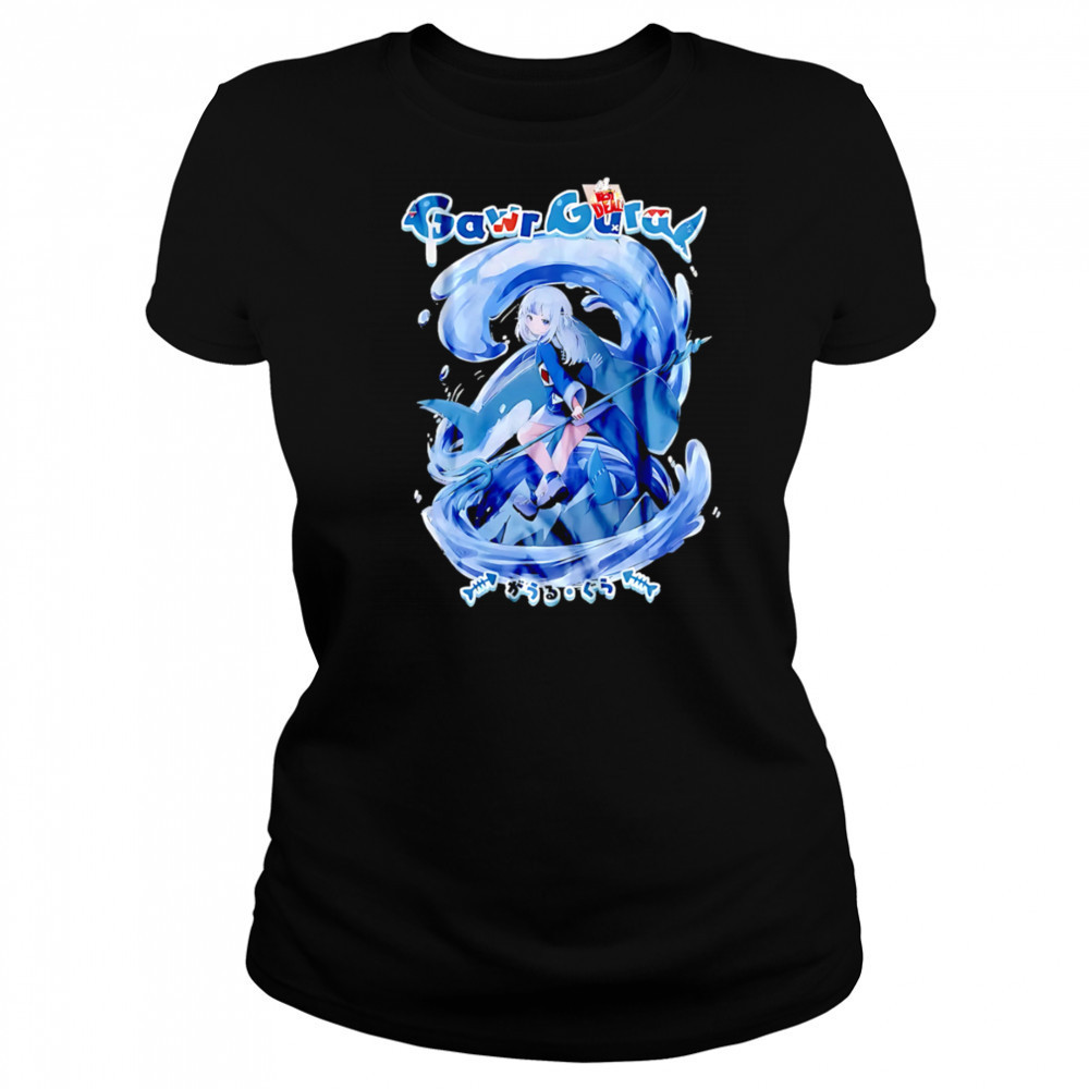 Gawr gura hololive vtuber shark shirt Women's T-shirt