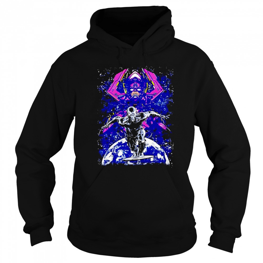 Harbinger of Doom Galactus and Silver Surfer shirt Hoodie