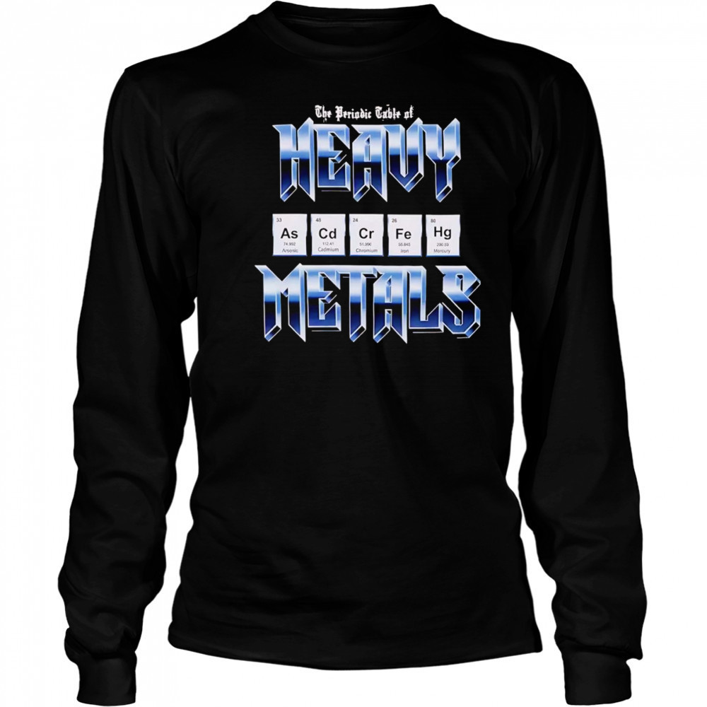 Heavy Metals Periodic Table shirt Long Sleeved