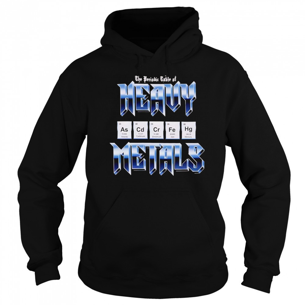 Heavy Metals Periodic Table shirt Hoodie