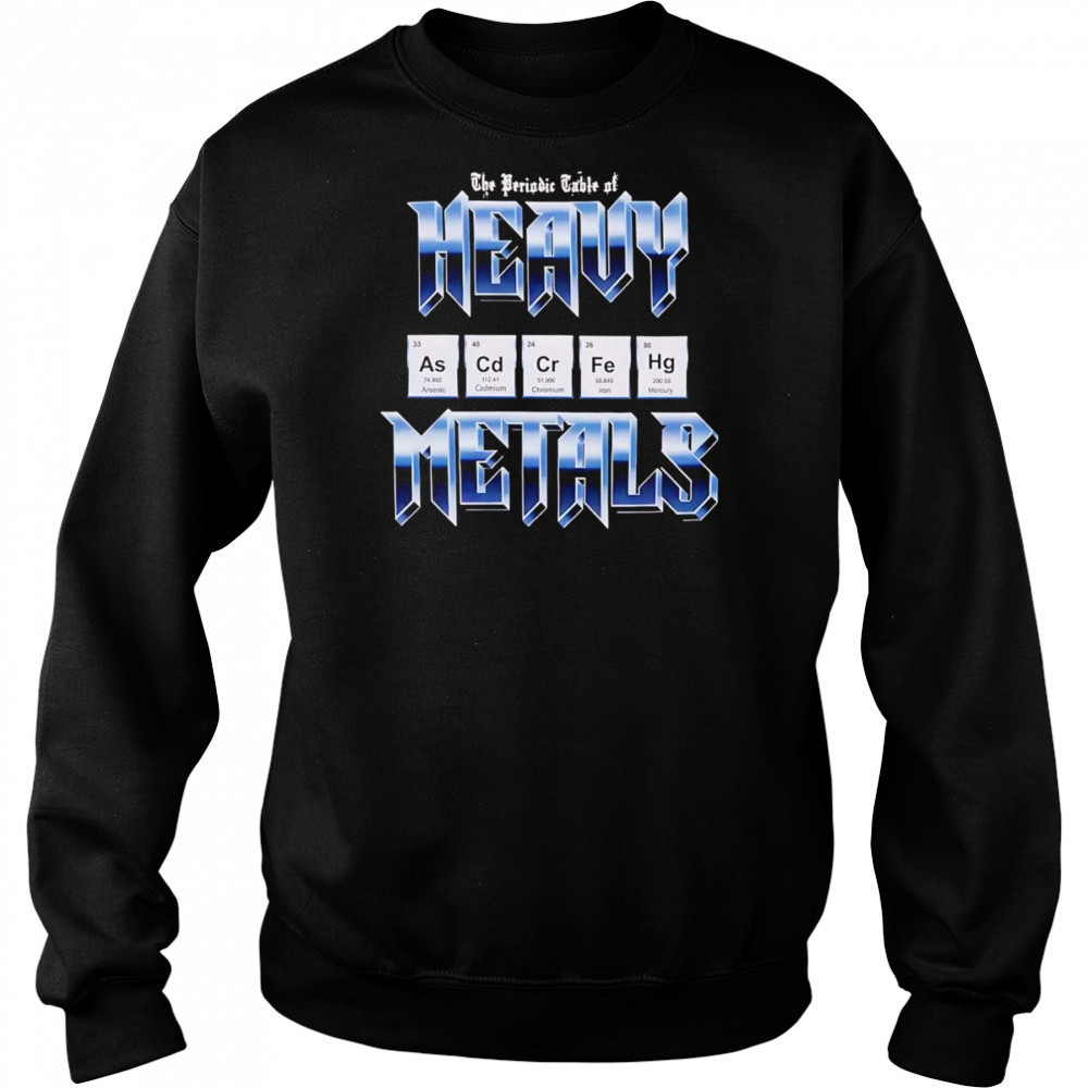 Heavy Metals Periodic Table shirt Sweatshirt