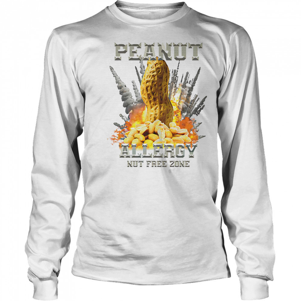 Peanut allergy nut free zone shirt Long Sleeved