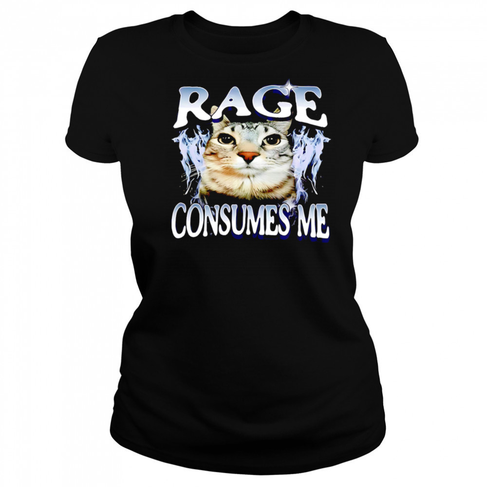 Rage Consumes Me Cat meme shirt Women's T-shirt