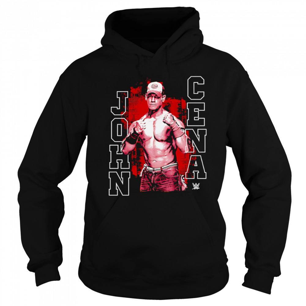 WWE John Cena Red Monochrome shirt Hoodie