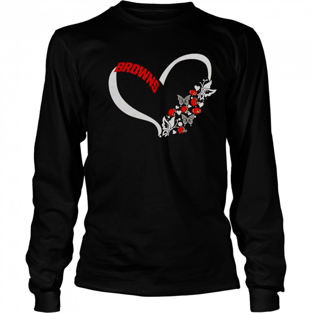 Butterflies In My Stomach Cleveland Browns NFL T-Shirt Long Sleeved