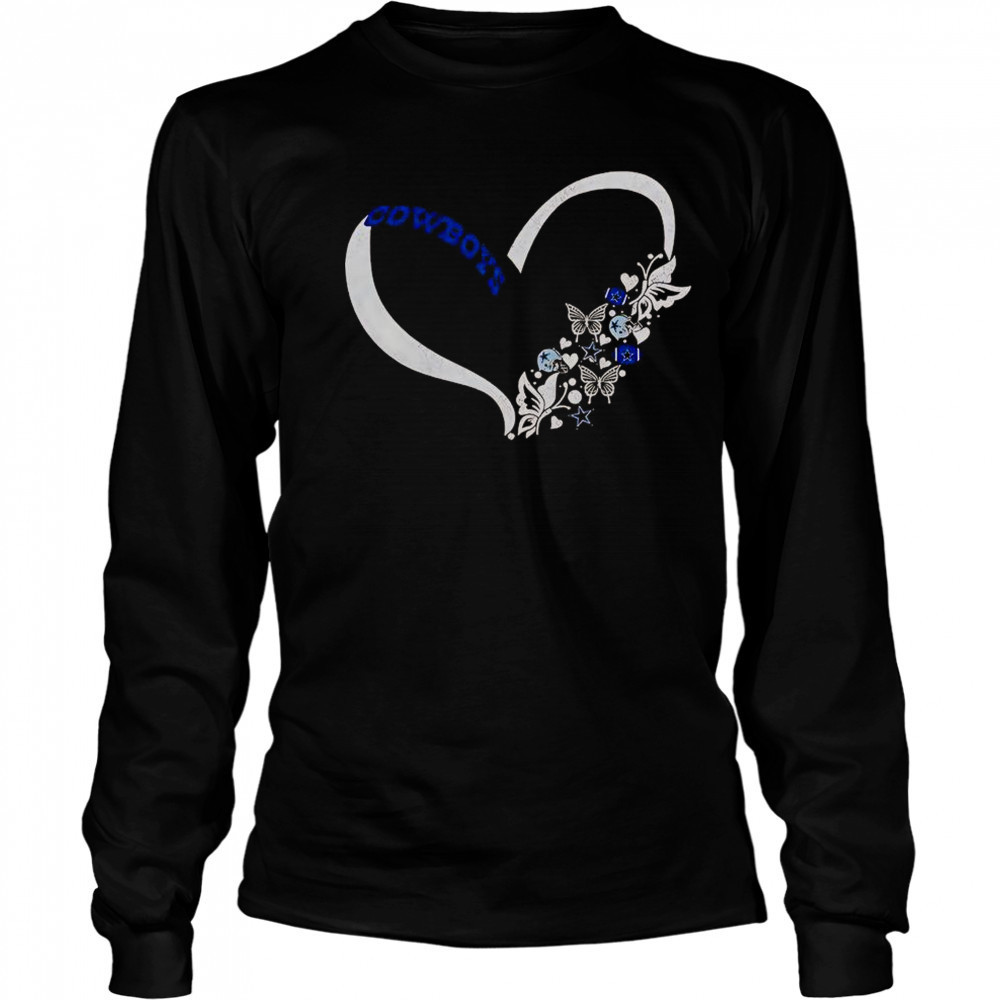 Butterflies In My Stomach Dallas Cowboys NFL T-Shirt Long Sleeved