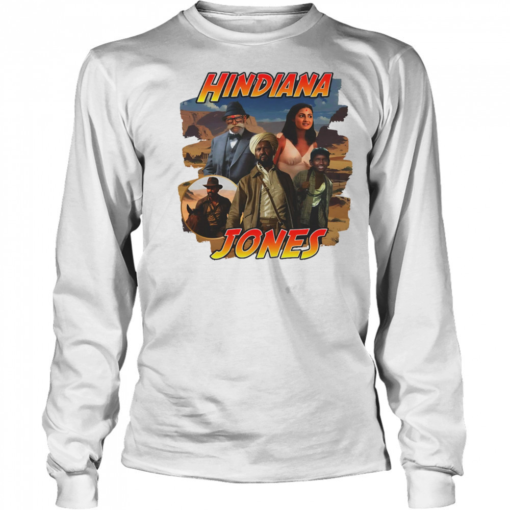 Hindiana Jones graphic shirt Long Sleeved
