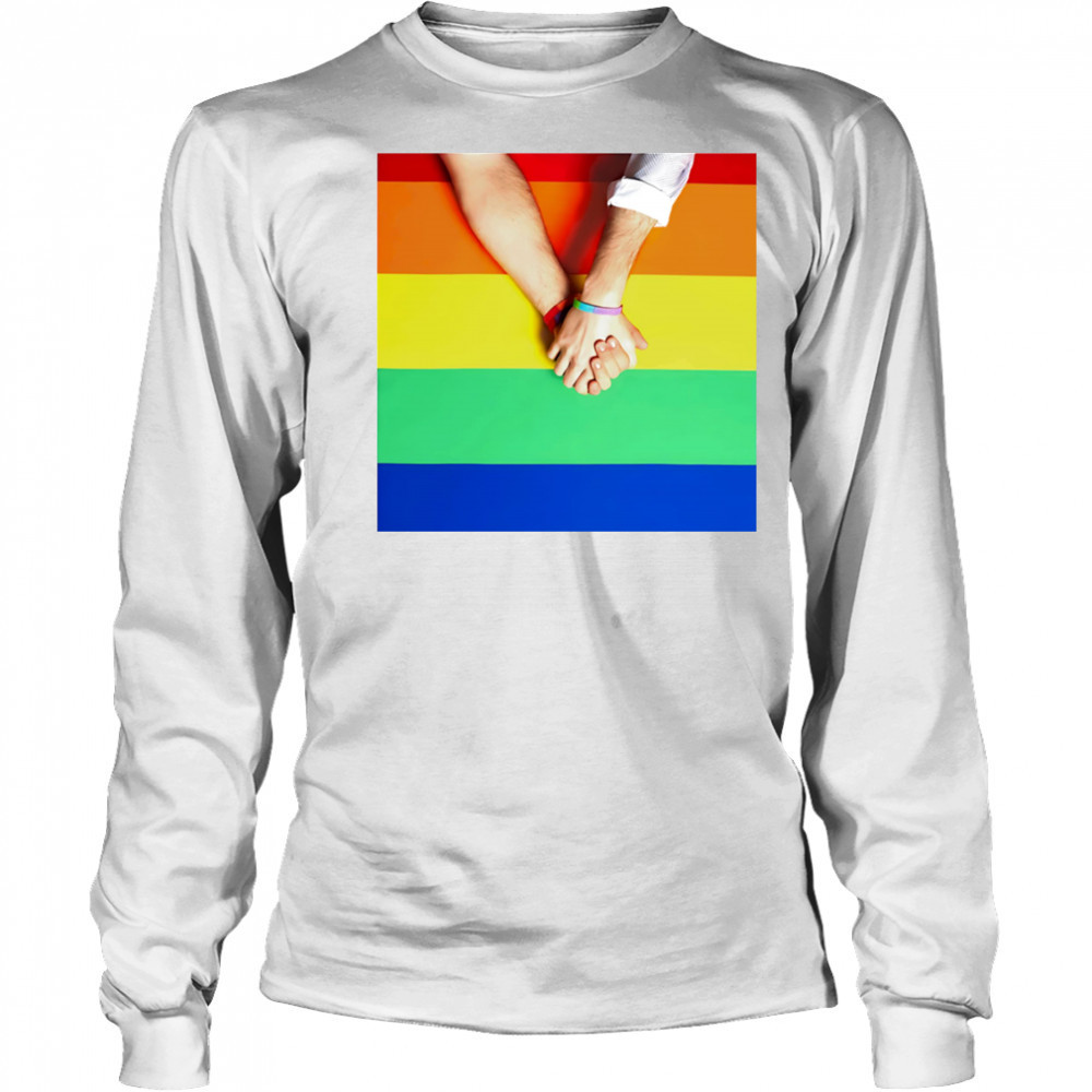 Holding onto pride shirt Long Sleeved