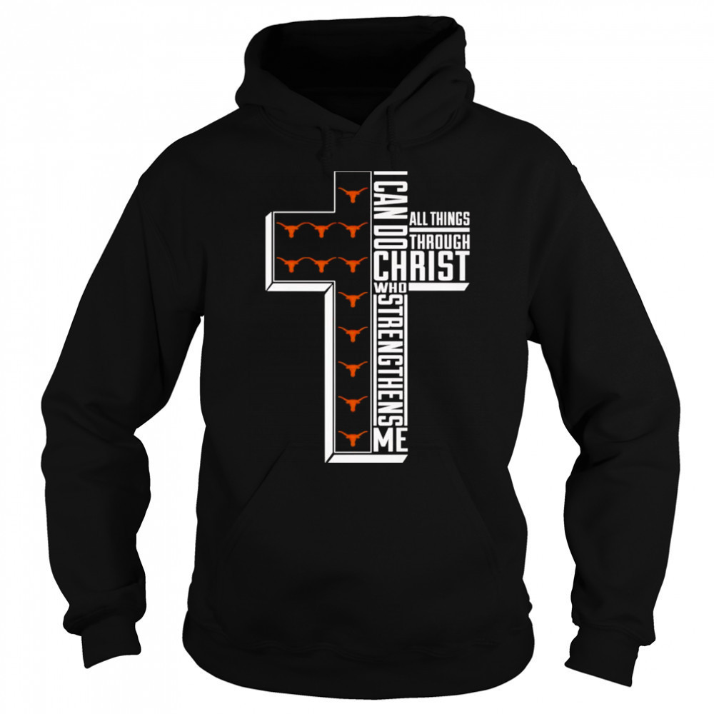I can do all things through Christ who strengthens me Texas Longhorns softball logo shirt Hoodie
