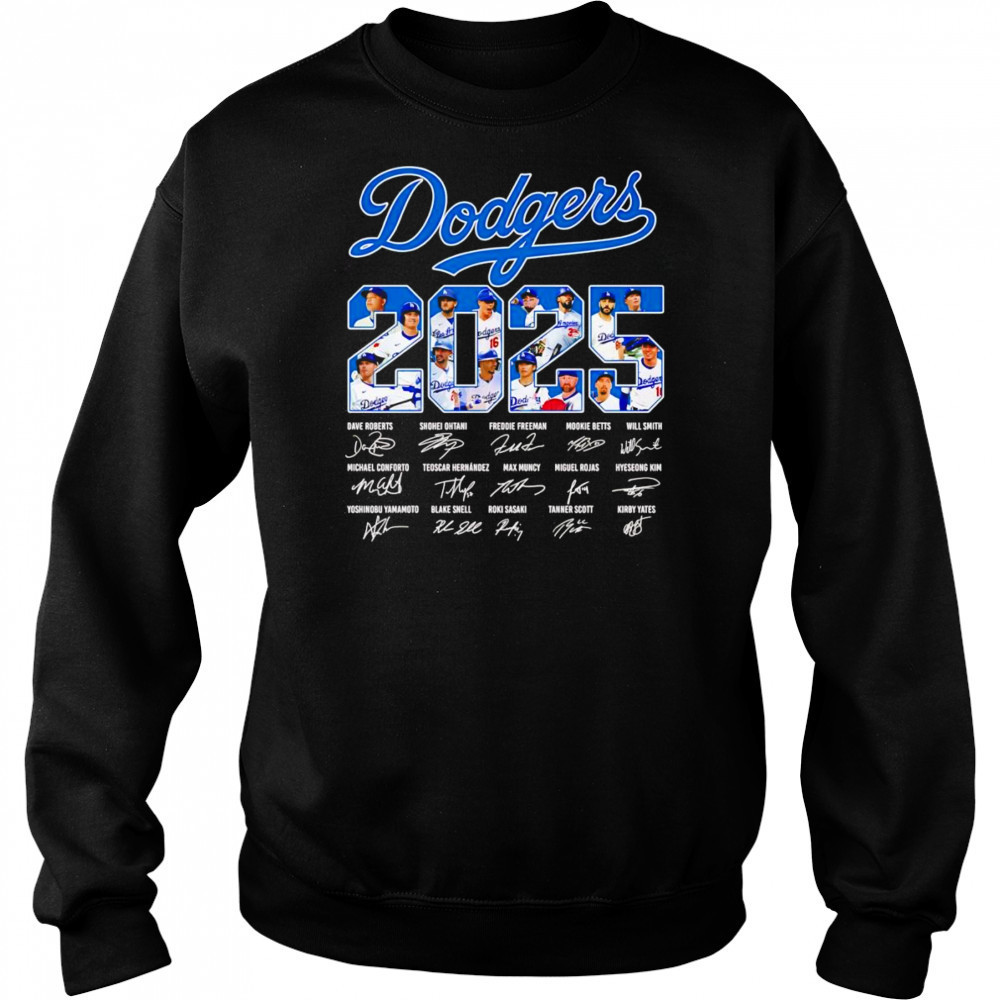 Los Angeles Dodgers 2025 signature shirt Sweatshirt