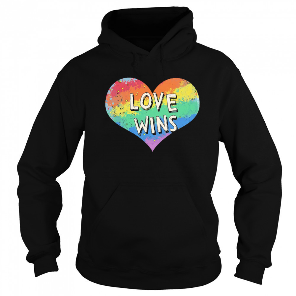 Love wins heart pride shirt Hoodie