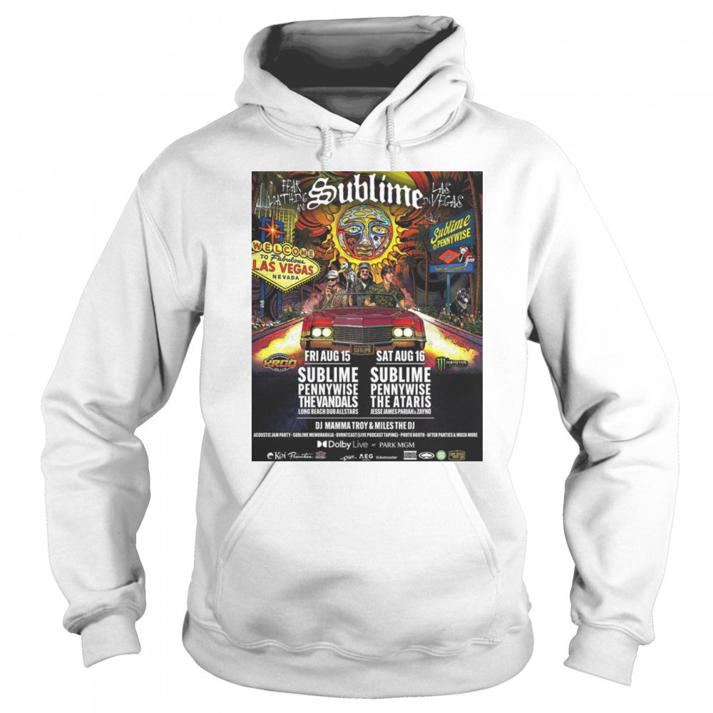 Official Sublime The Dolby Live In Las Vegas Tour August 15 2025 T-Shirt Hoodie