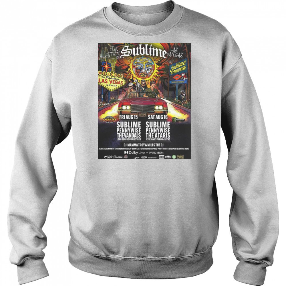 Official Sublime The Dolby Live In Las Vegas Tour August 15 2025 T-Shirt Sweatshirt