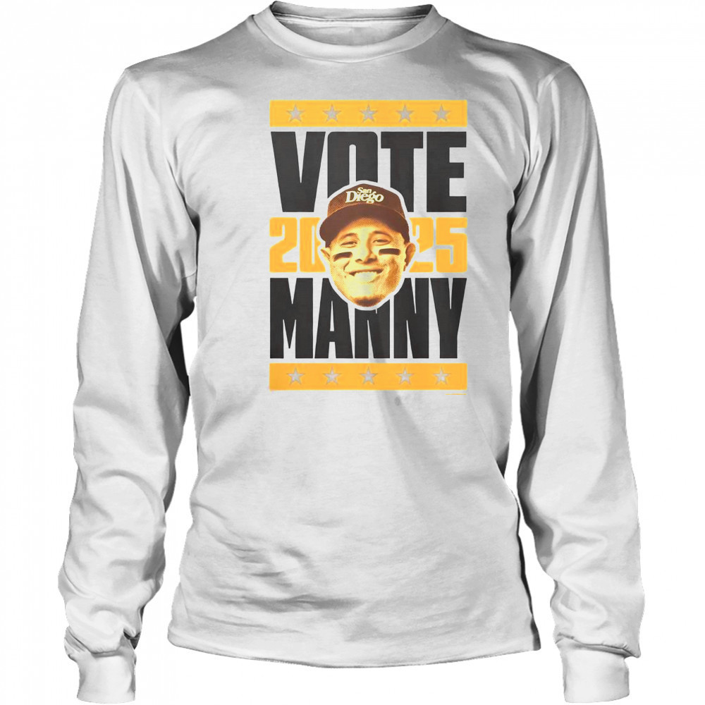 Original Manny Machado 2025 Vote T-Shirt Long Sleeved