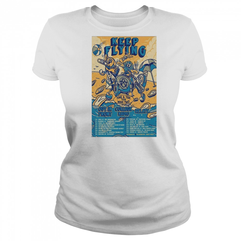 Poster Keep Flying Time And Tide Wave Two Tour 2025 shirt Women's T-shirt