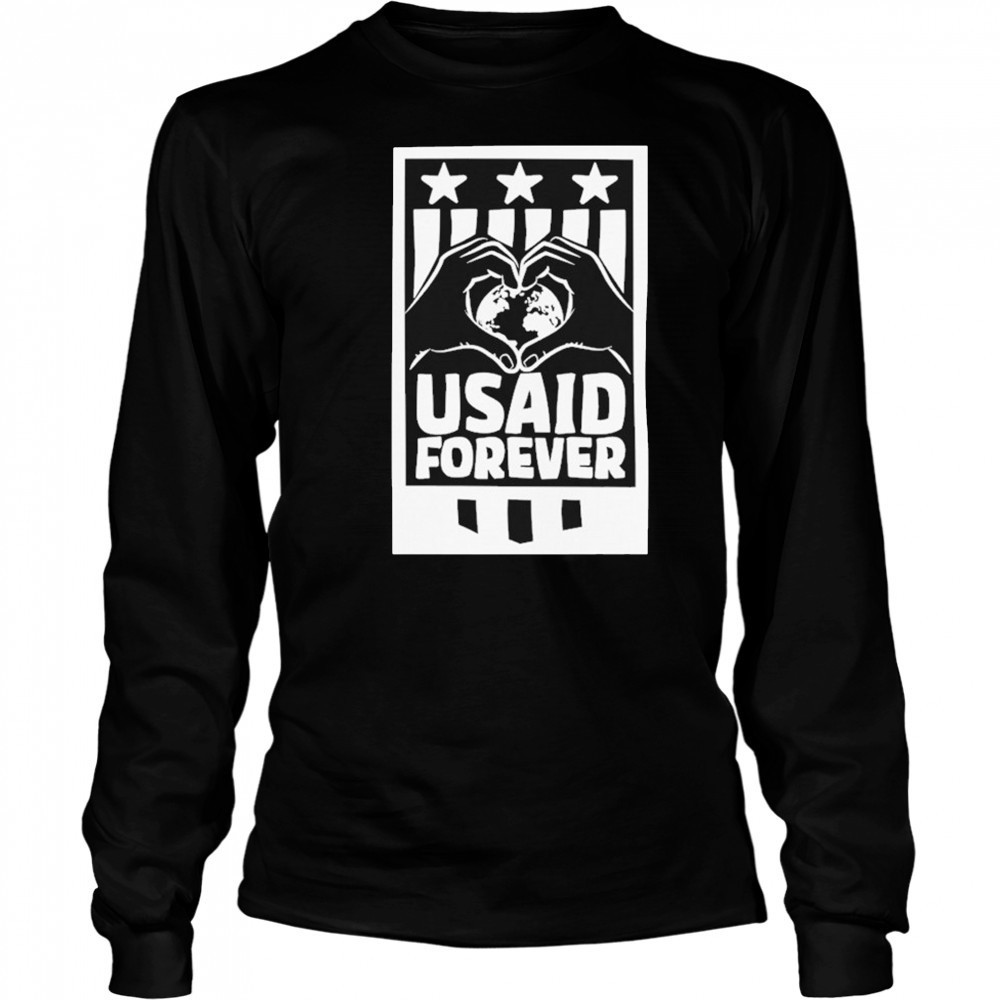 Proud Usaid Partner Heart Hands T-shirt Long Sleeved