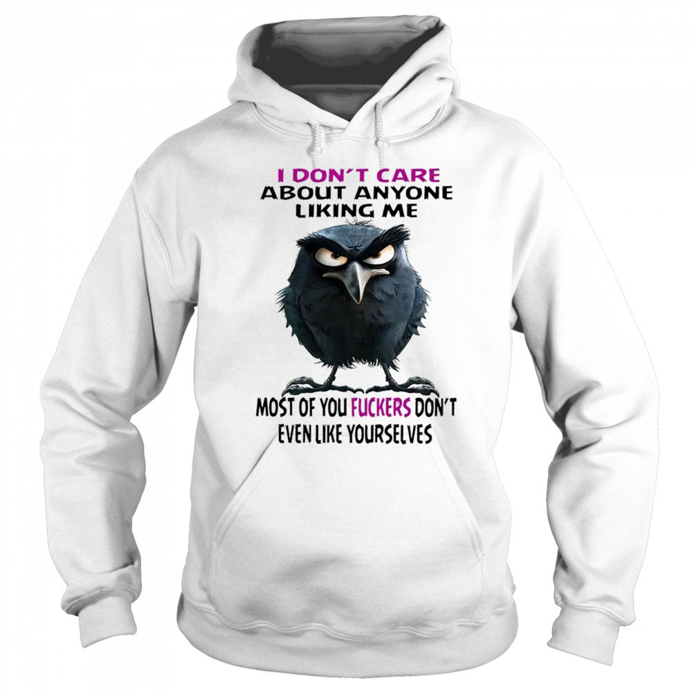 Raven I don’t care about anyone liking me most of you fuckers shirt Hoodie
