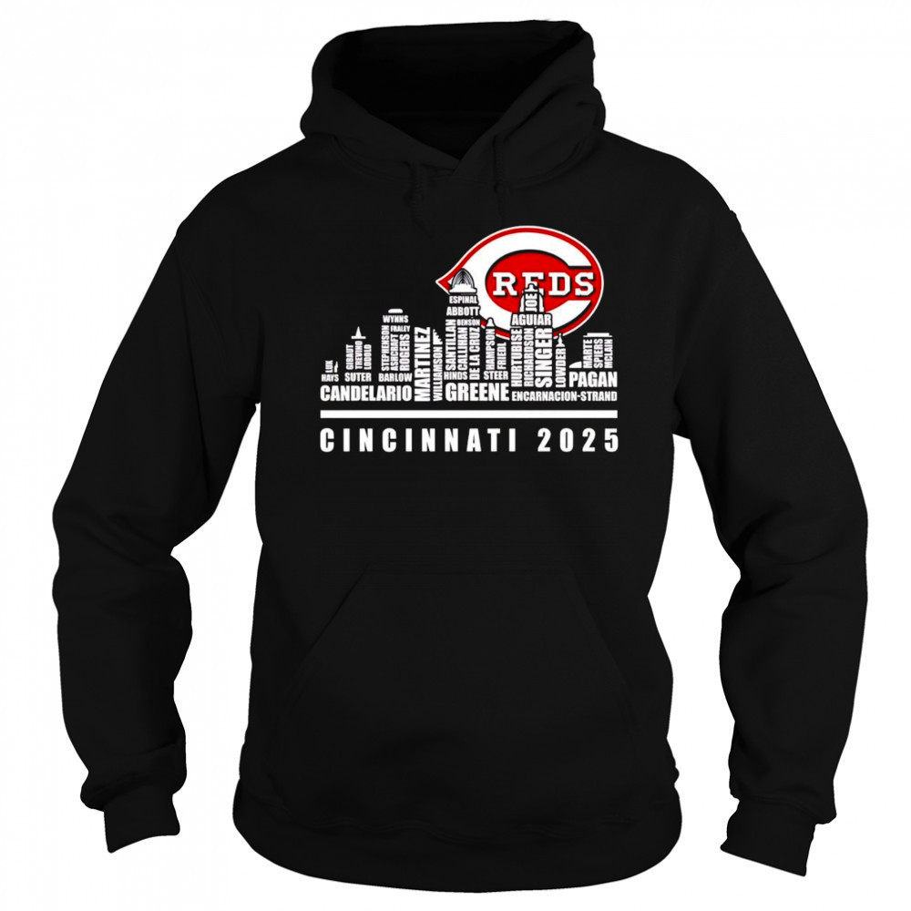 Skyline name Cincinnati Reds 2025 shirt Hoodie