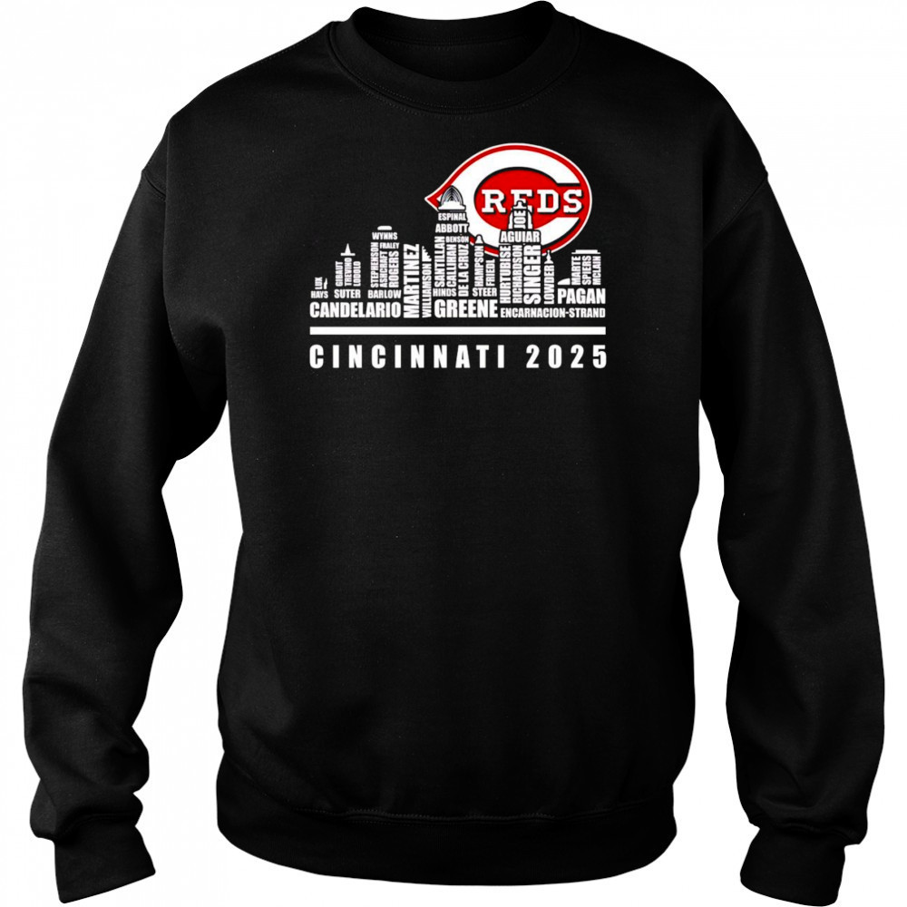 Skyline name Cincinnati Reds 2025 shirt Sweatshirt