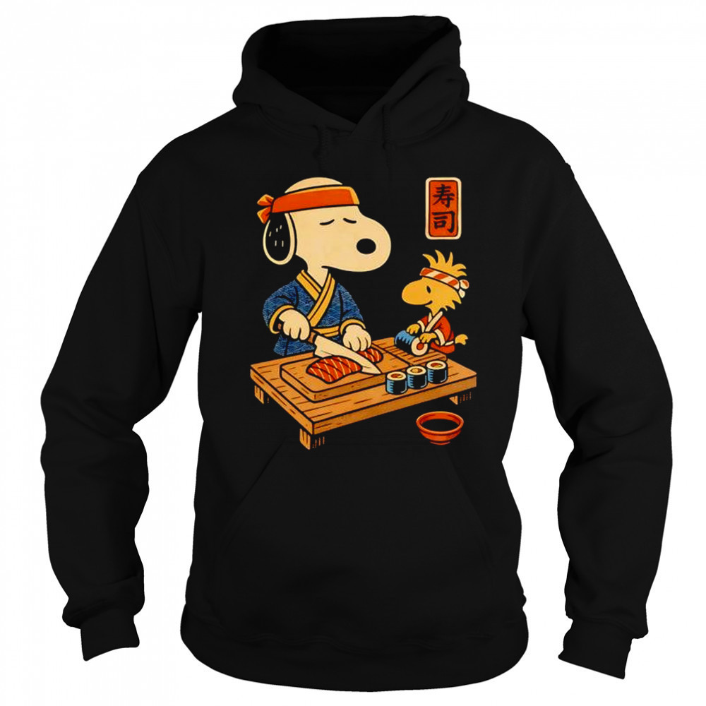 Snoopy and Woodstock sushi Japan food shirt Hoodie