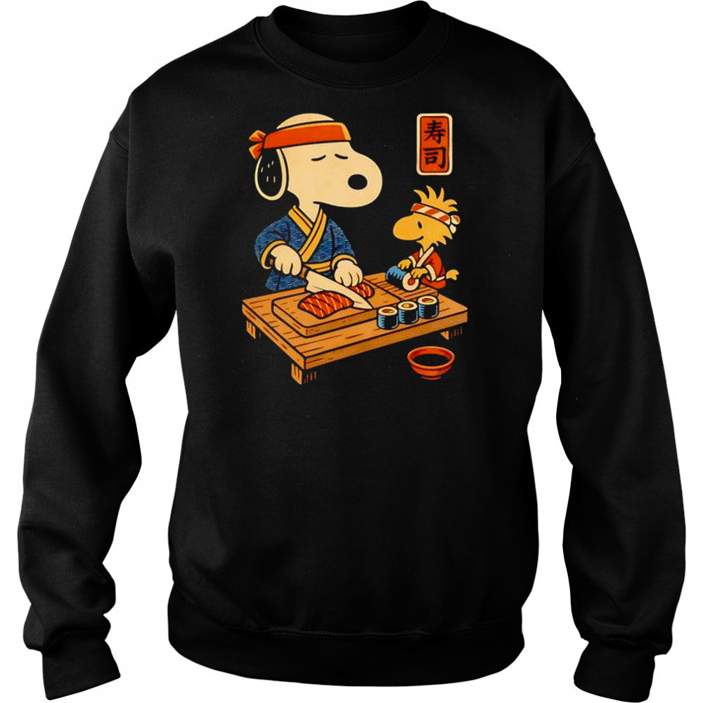 Snoopy and Woodstock sushi Japan food shirt Sweatshirt