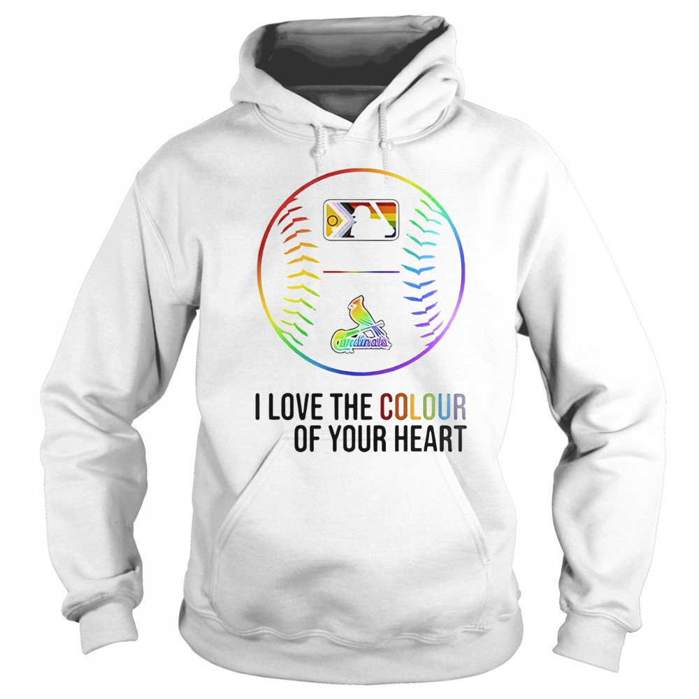 St. Louis Cardinals Baseball I Love The Colour Of Your Heart Pride Month 2025 T-Shirt Hoodie
