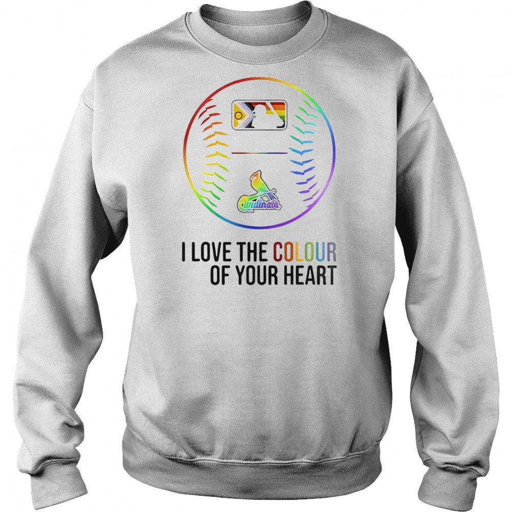 St. Louis Cardinals Baseball I Love The Colour Of Your Heart Pride Month 2025 T-Shirt Sweatshirt