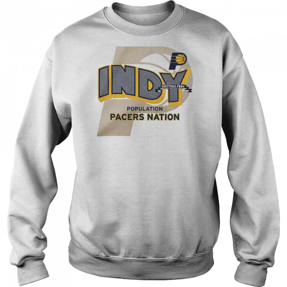 Stadium Essentials Natural Indiana Pacers Greetings From Shirt Sweatshirt
