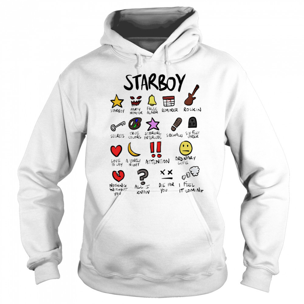 The Weeknd Starboy Notebook shirt Hoodie