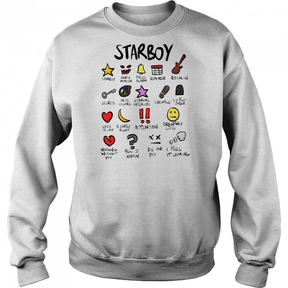 The Weeknd Starboy Notebook shirt Sweatshirt