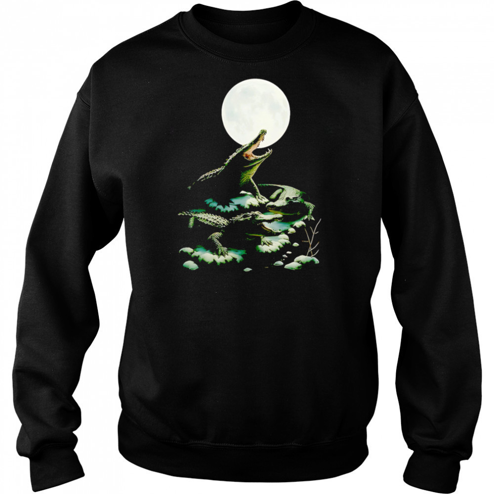 Three alligator moon shirt Sweatshirt