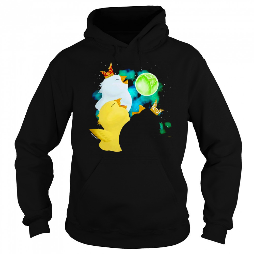 Three Fat Chocobo Moon shirt Hoodie