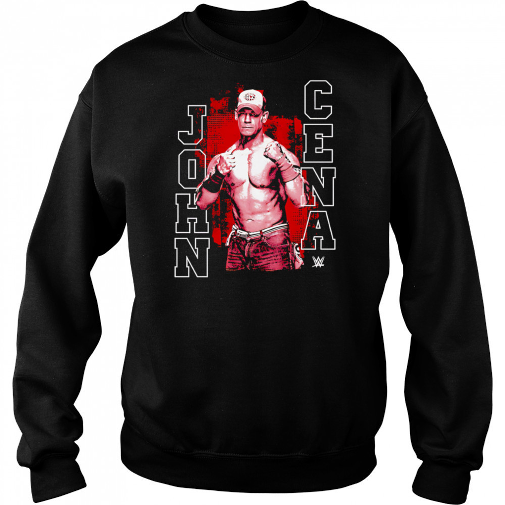 WWE John Cena Red Monochrome shirt Sweatshirt