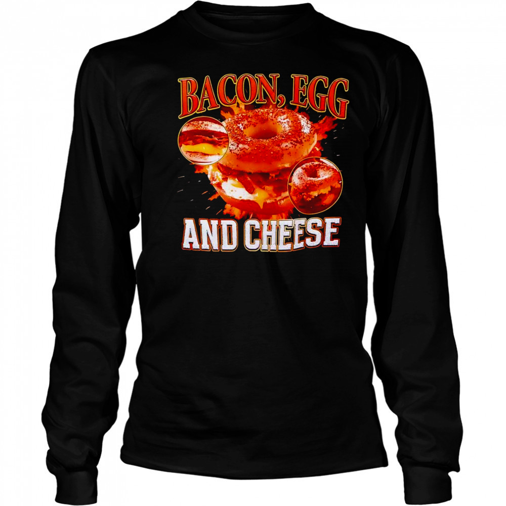 Bacon egg and cheese retro shirt Long Sleeved