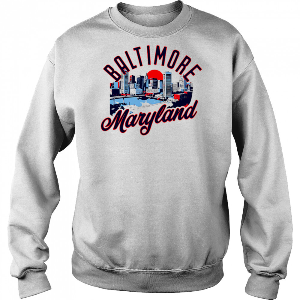 Baltimore Maryland Skyline Sunset shirt Sweatshirt