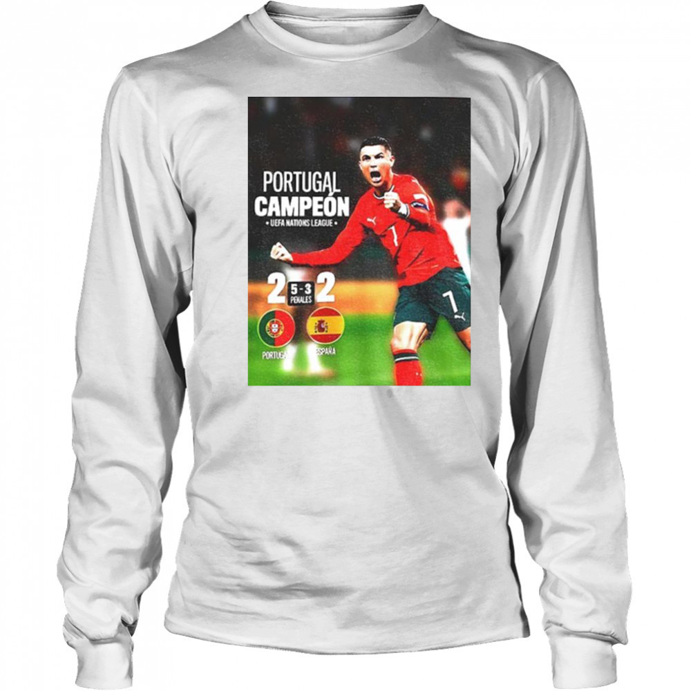 Cristiano Ronaldo Portugal Campeon UEFA Nations League Champions 2025 shirt Long Sleeved