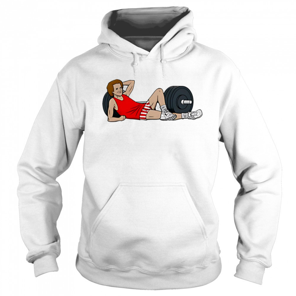 Dadman walking wearing richard simmons gym shirt Hoodie
