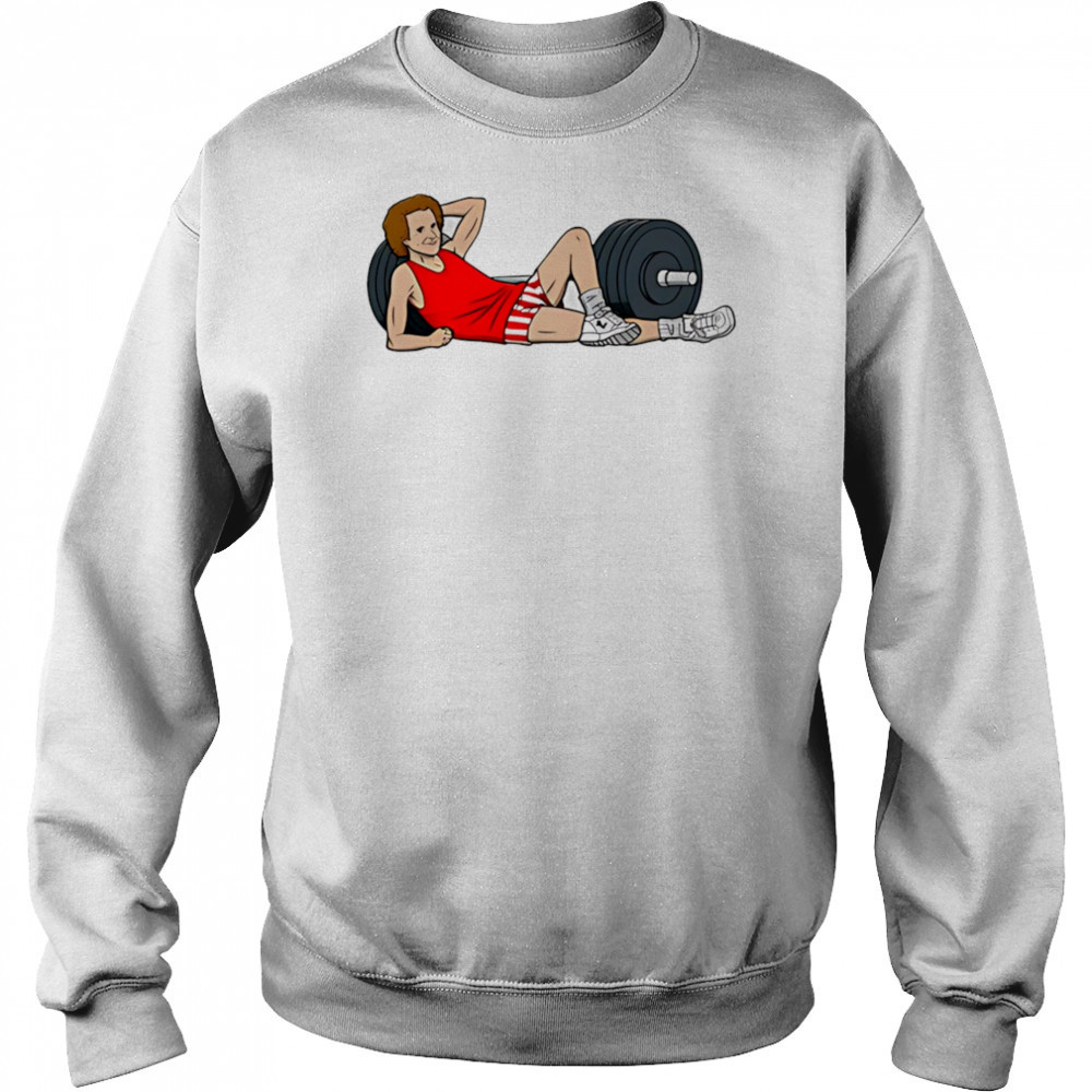 Dadman walking wearing richard simmons gym shirt Sweatshirt