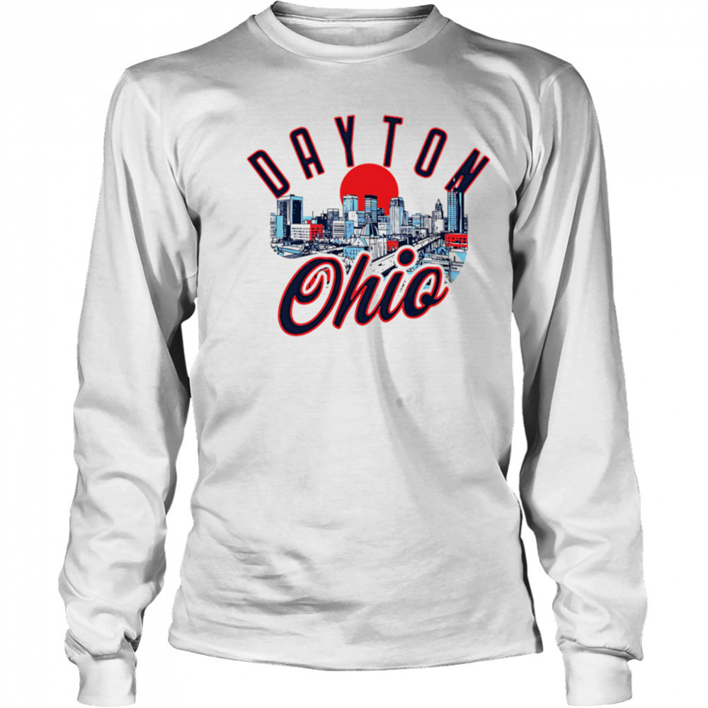 Dayton Ohio Skyline sunset shirt Long Sleeved