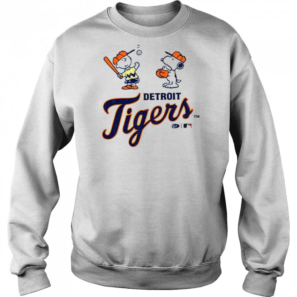 Detroit Tigers baseball Peanuts Snoopy shirt Sweatshirt