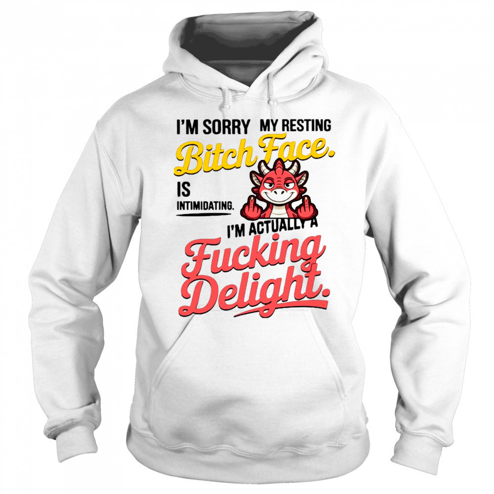 Dragon I’m sorry my resting bitch face is intimidating I’m actually a fucking delight shirt Hoodie