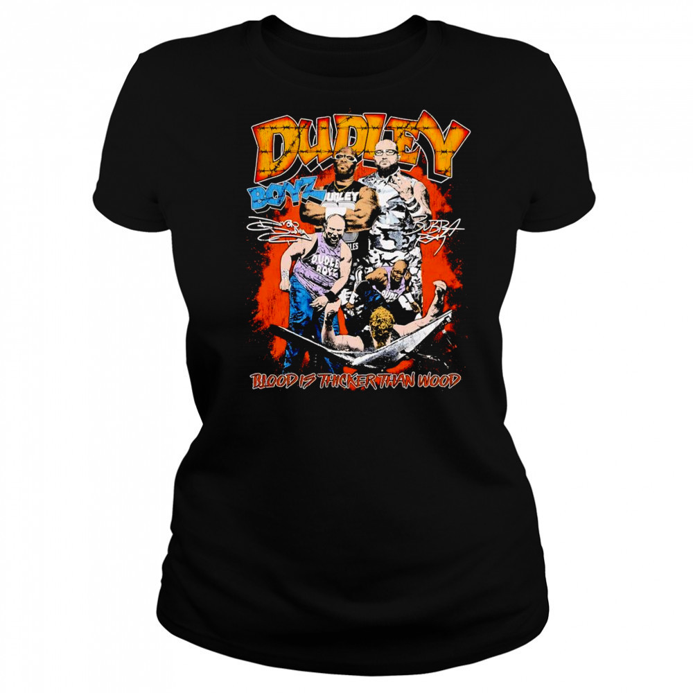 Dudley Boyz blood is thicker than wood shirt Women's T-shirt