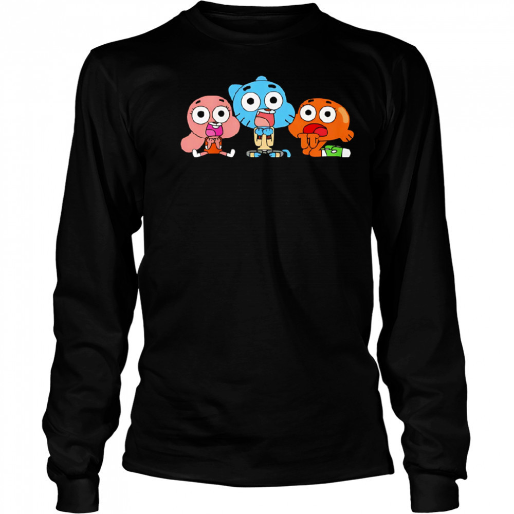 Gumball Darwin Anais cartoon shirt Long Sleeved