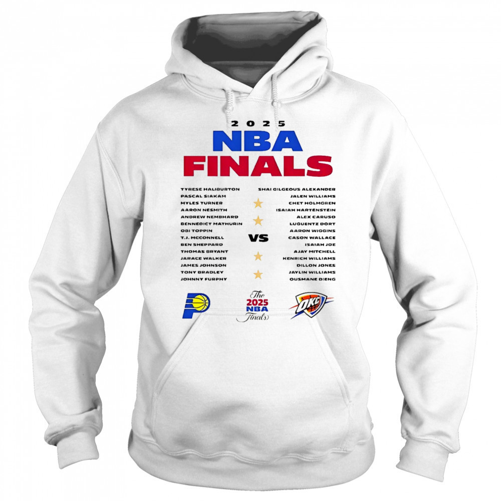 Indiana Pacers vs Oklahoma City Thunder The 2025 NBA Finals shirt Hoodie
